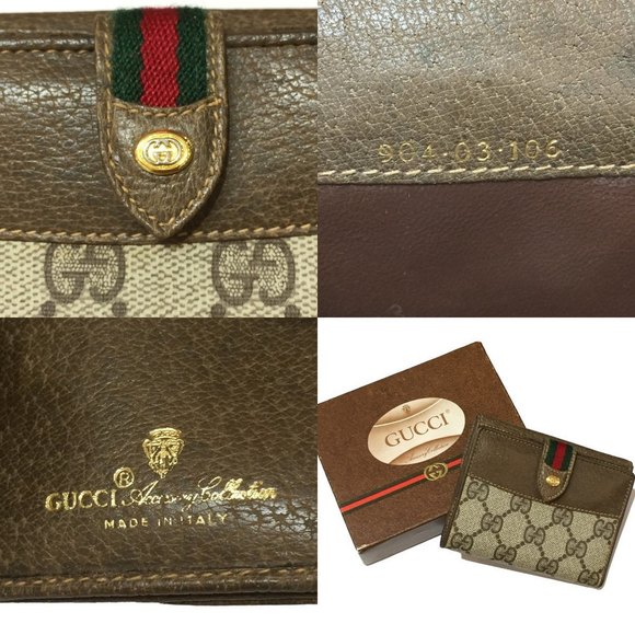 Gucci Sherry Line Compact Wallet GG Pattern Brown - Picture 10 of 10